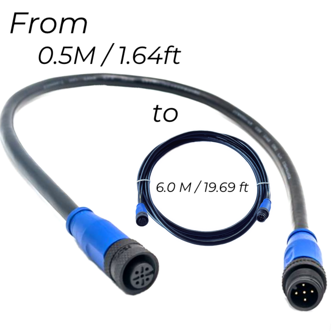 NMEA 2000 Backbone Drop Cable (0.5 M/1.64 ft) to (6.0 M/19.69 ft)
