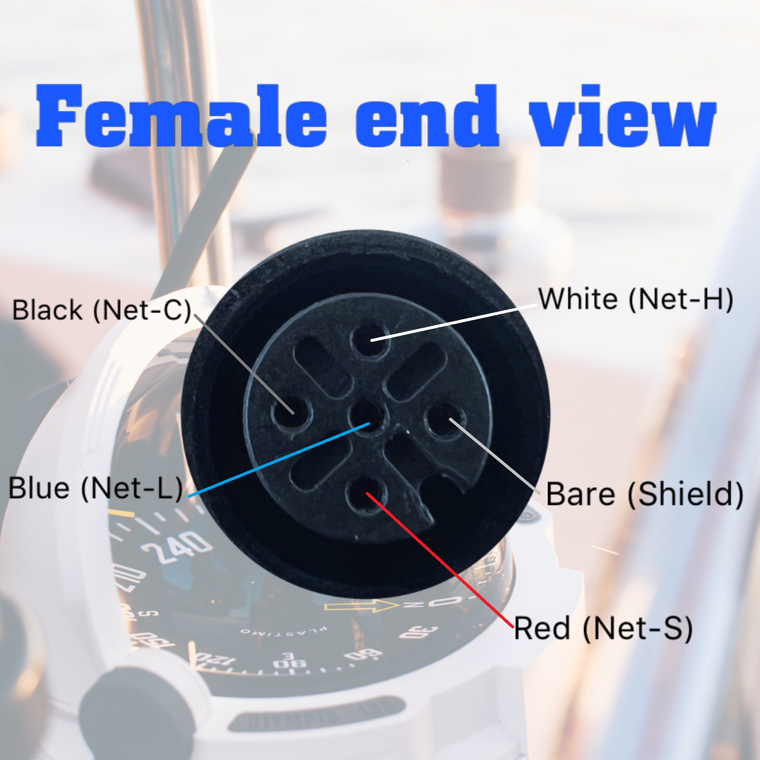 NMEA 2000 Male to Female Connector Right Angle 90 Degree Elbow